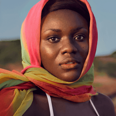 woman in yellow and orange hijab