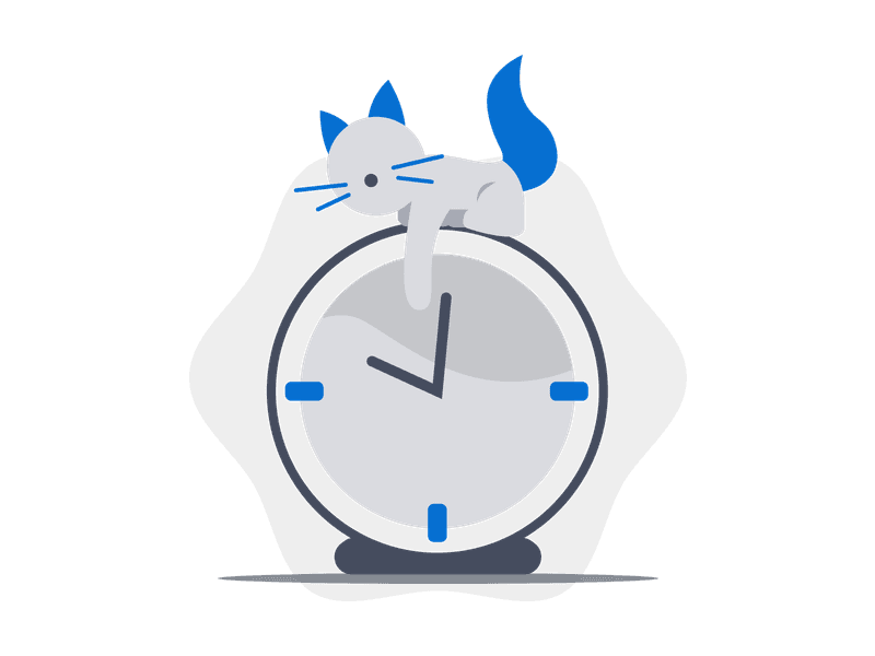 clock-and-cat