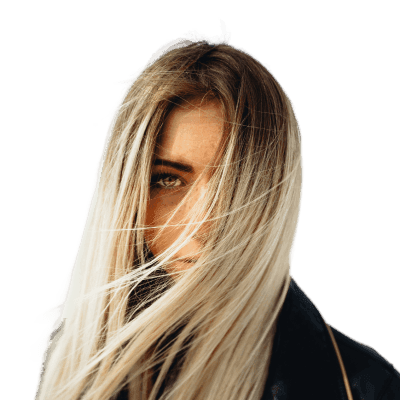 woman in black collared jacket