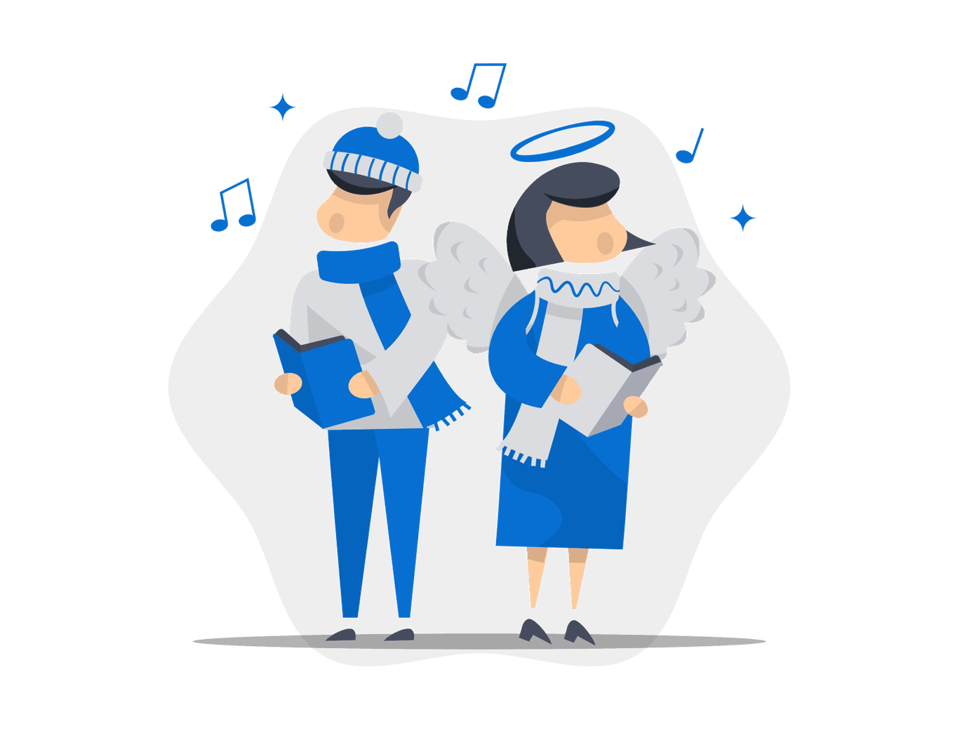 carolers Illustration