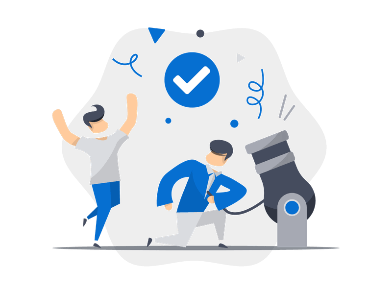 Illustration showing a person with an information symbol or notification. Features a character with a prominent information icon, representing helpful information and notifications.