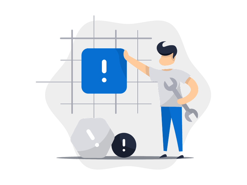 Illustration showing a workshop environment with various icons representing tools, processes, and activities. Features a workshop setting with icon elements, symbolizing hands-on learning, skill development, and collaborative work.