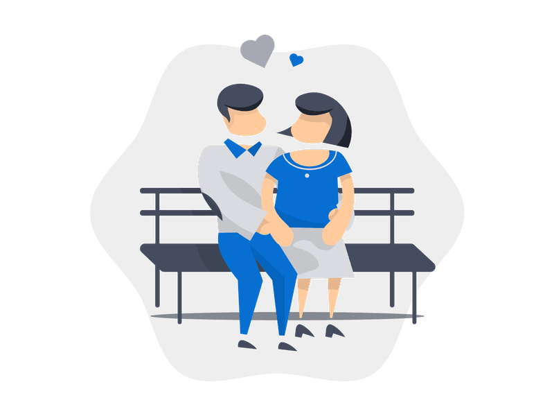 Illustration showing a romantic couple or love-themed elements. The scene depicts Valentine's Day romance, symbolizing love, relationships, intimacy, and romantic celebration.