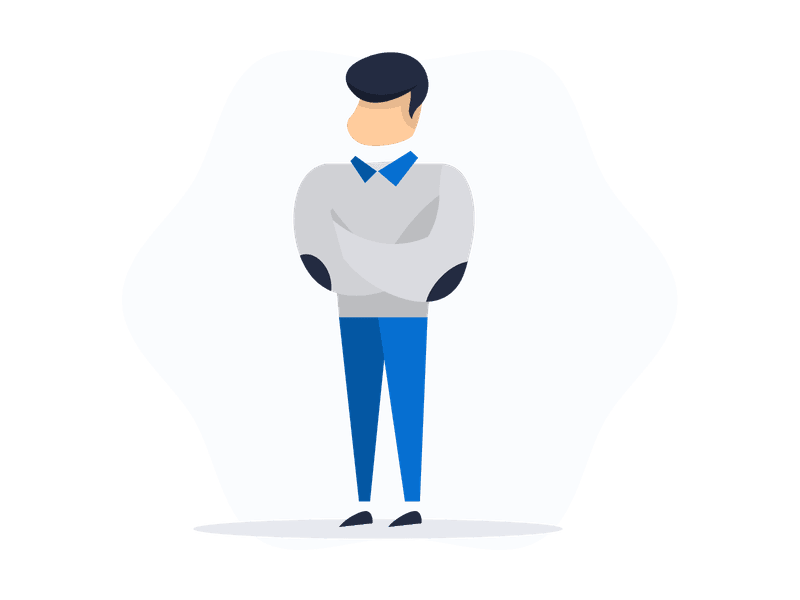 Illustration showing a young man in a shirt and pants, standing in a neutral pose. The person is depicted with simple, clean lines representing a user, individual, or person in the context of applications, systems, or general human representation.