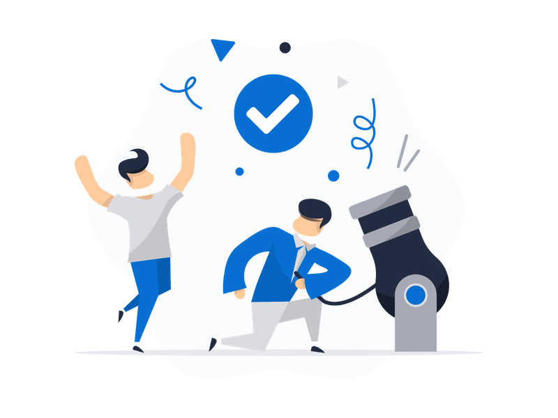 Illustration showing a person with an information symbol or notification. Features a character with a prominent information icon, representing helpful information and notifications.