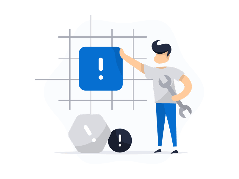 Illustration showing a workshop environment with various icons representing tools, processes, and activities. Features a workshop setting with icon elements, symbolizing hands-on learning, skill development, and collaborative work.
