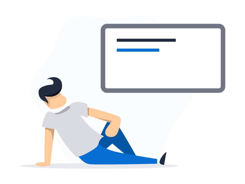 Illustration showing a person with a message or communication device. Features a character holding a message or communication tool, representing messaging and communication.