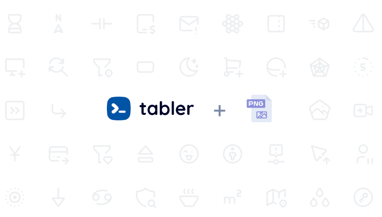 A Tabler icons PNG package