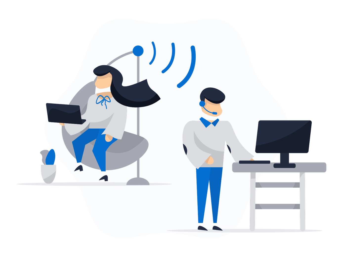 hybrid-work Illustration