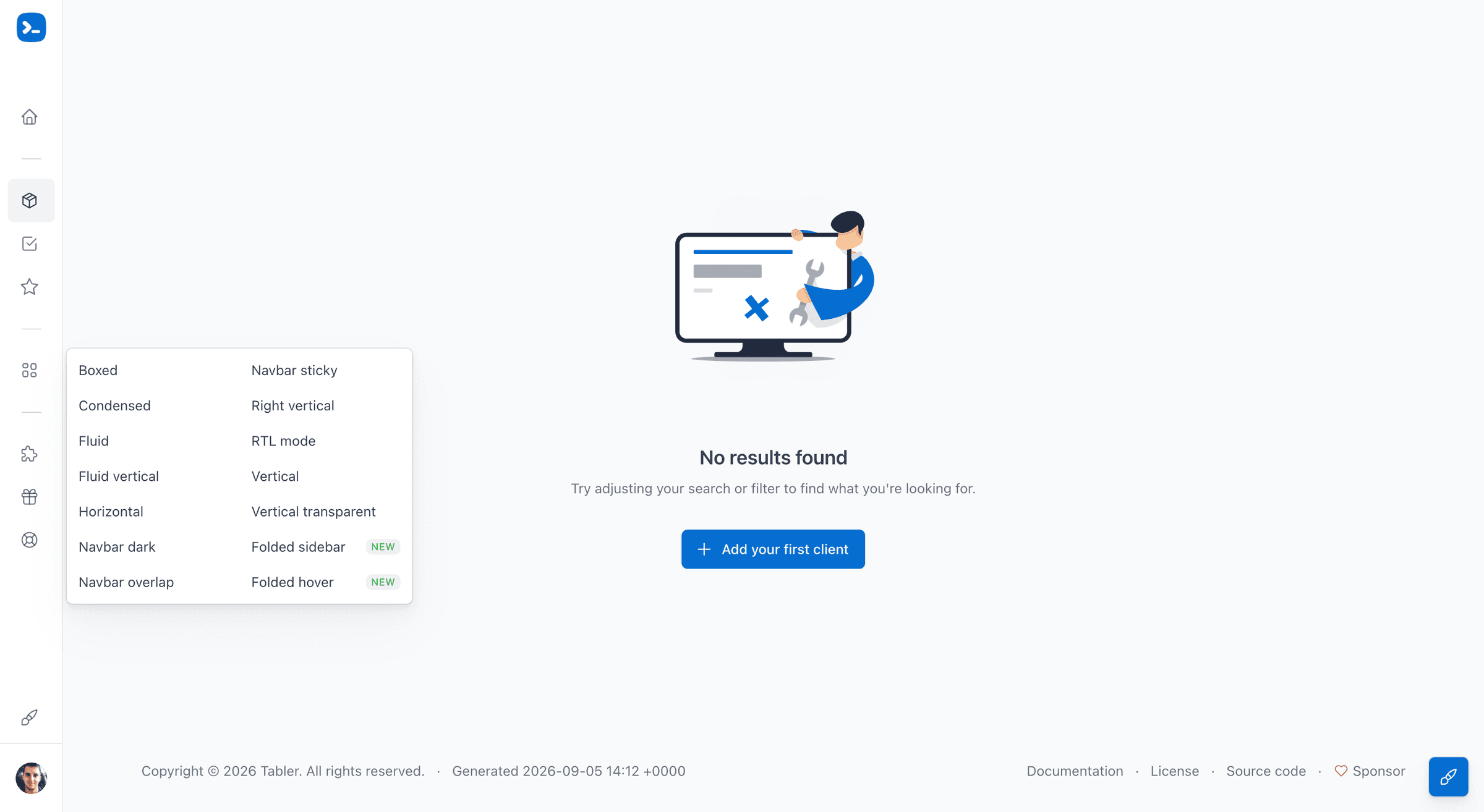 Folded sidebar