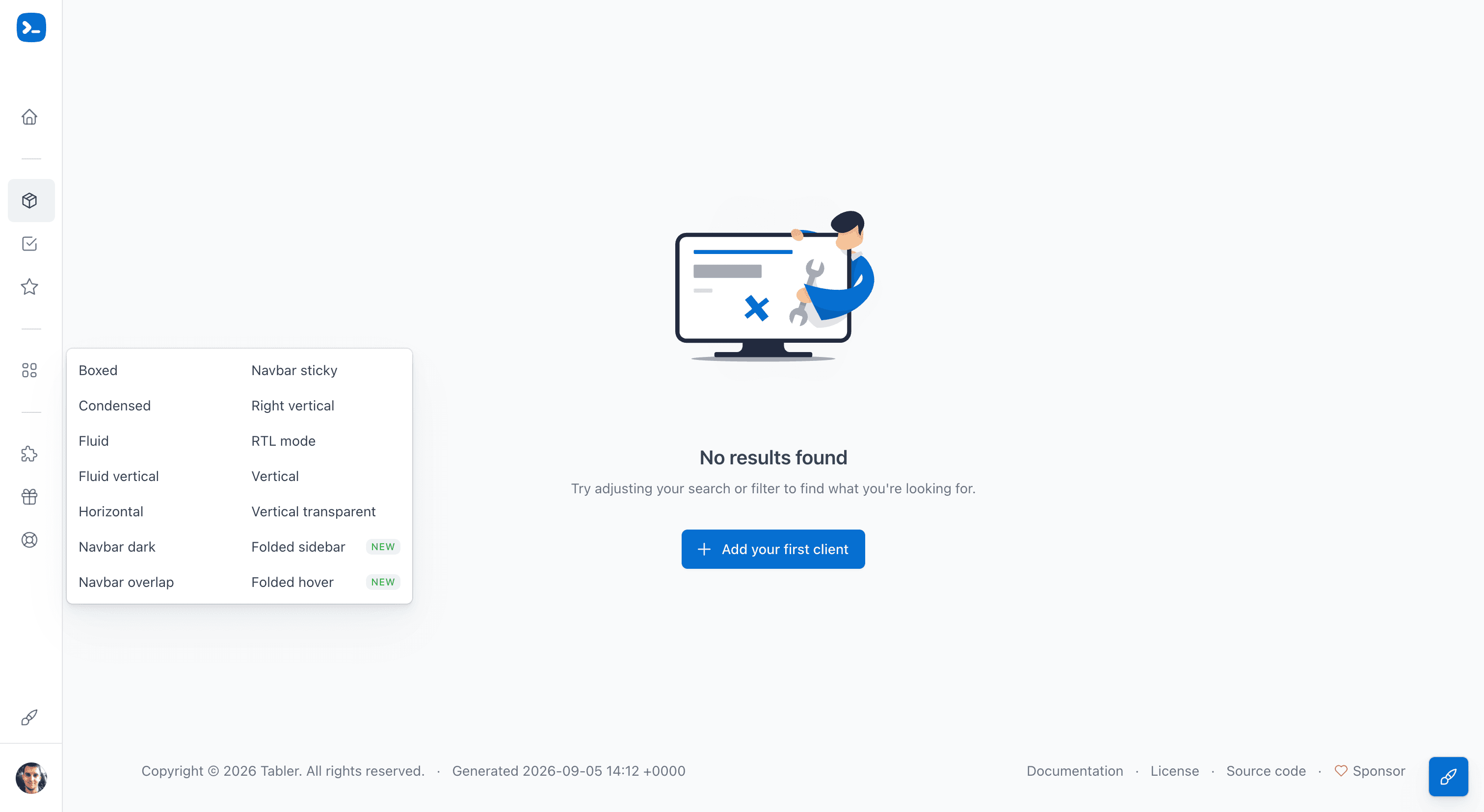 Folded sidebar