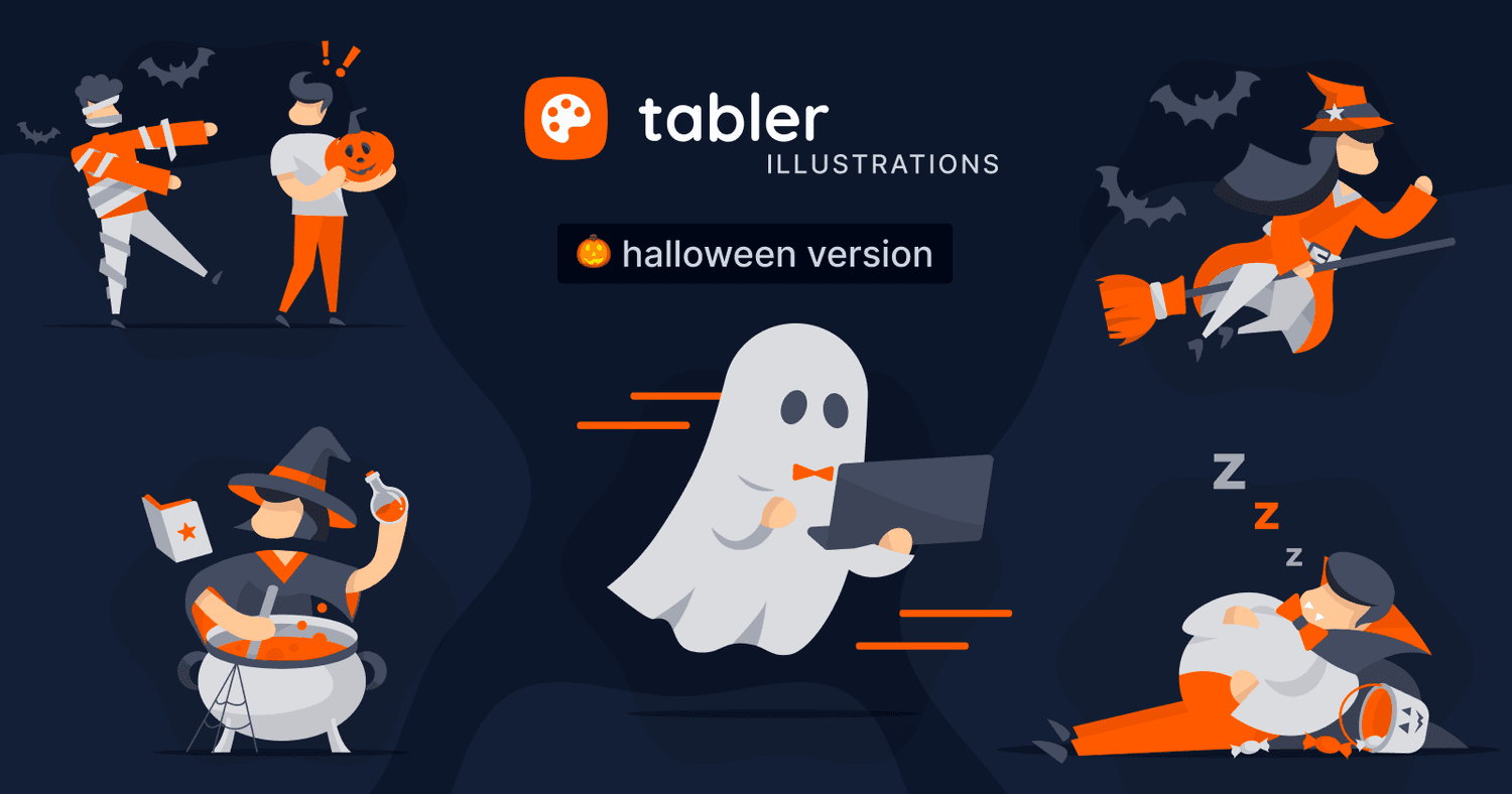 ๐ Tabler Illustrations v1.11 โ Spooky Halloween Edition