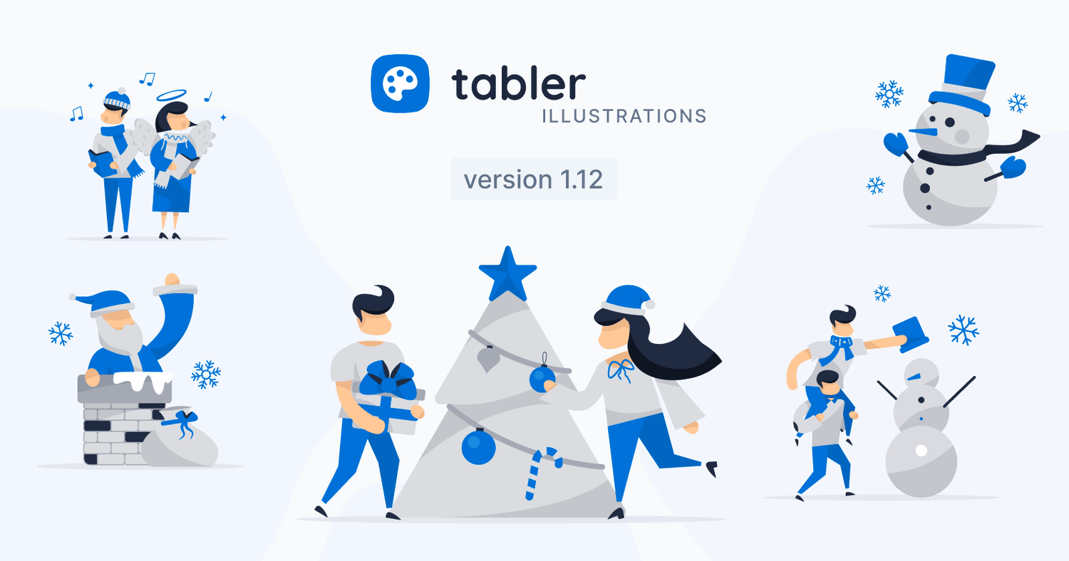 🎄 Tabler Illustrations v1.12 – Christmas Edition