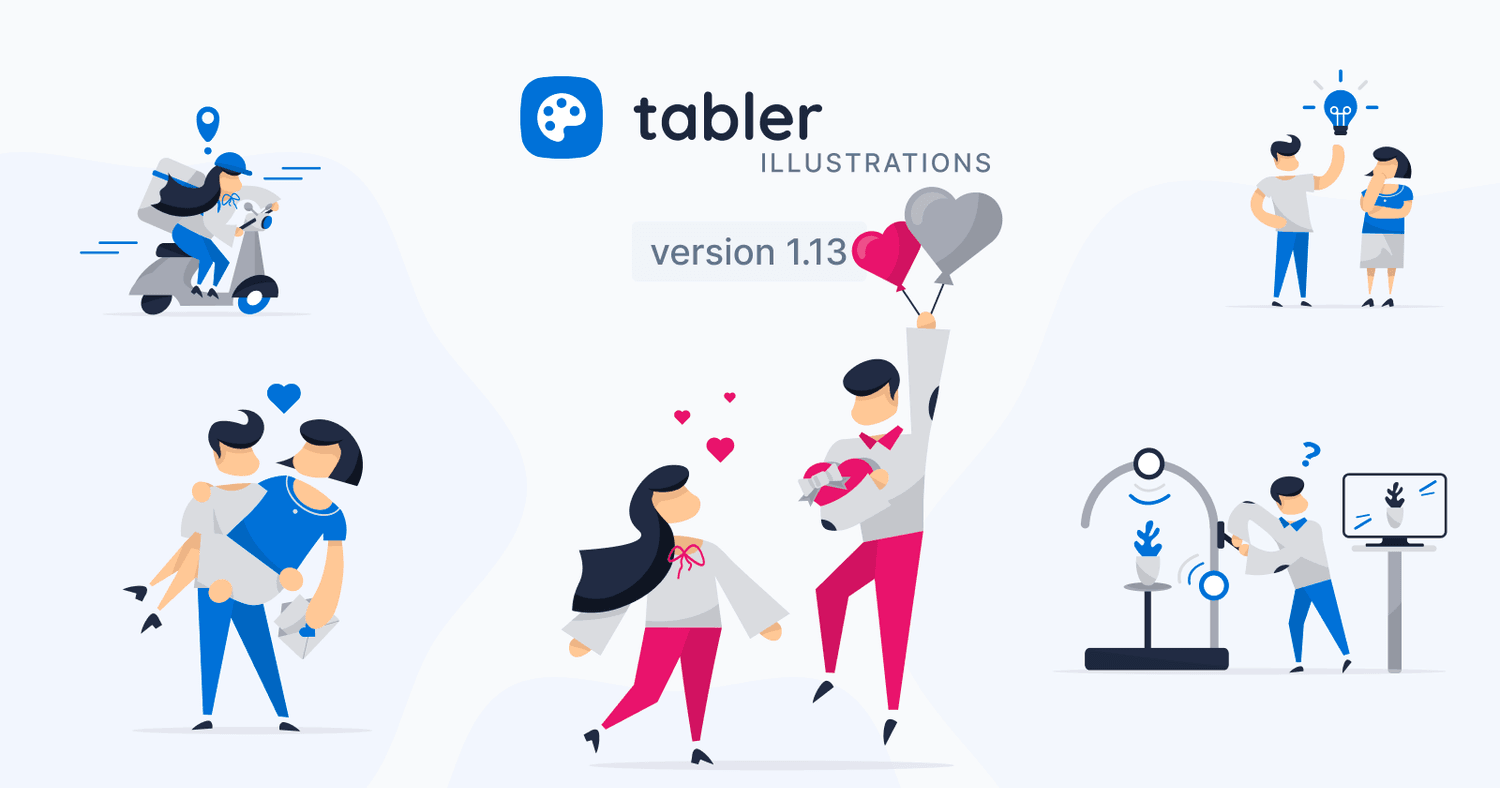 💝 Tabler Illustrations v1.13 – Valentine’s Day & Beyond