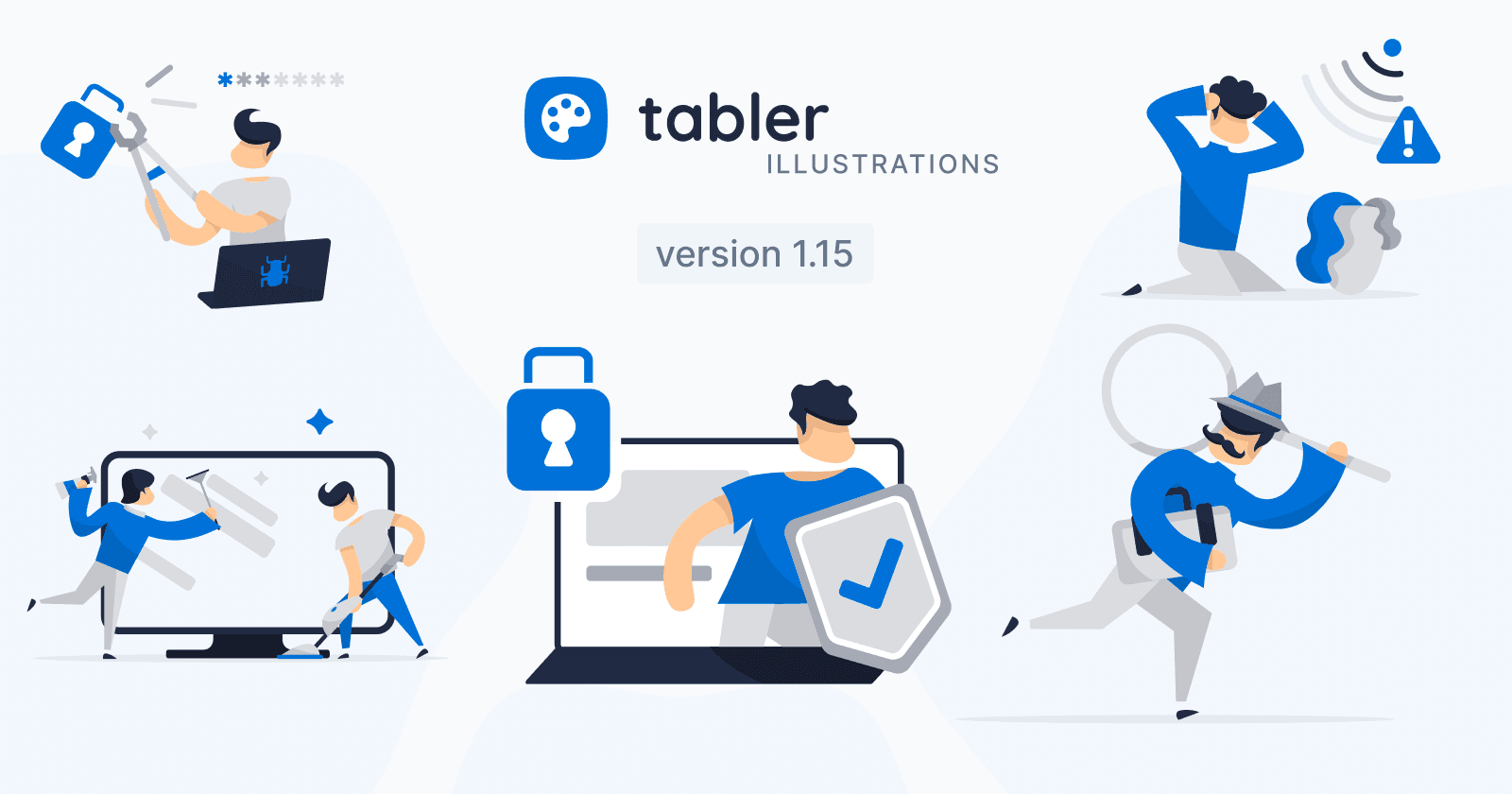 🔐 Tabler Illustrations v1.15 – Security, Reliability & Everyday Tasks