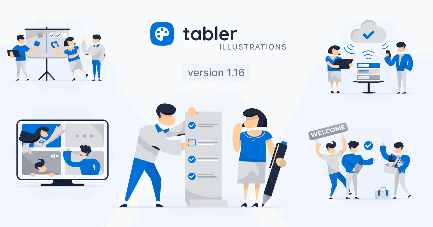 🤝 Tabler Illustrations v1.16 – Workplace & Collaboration