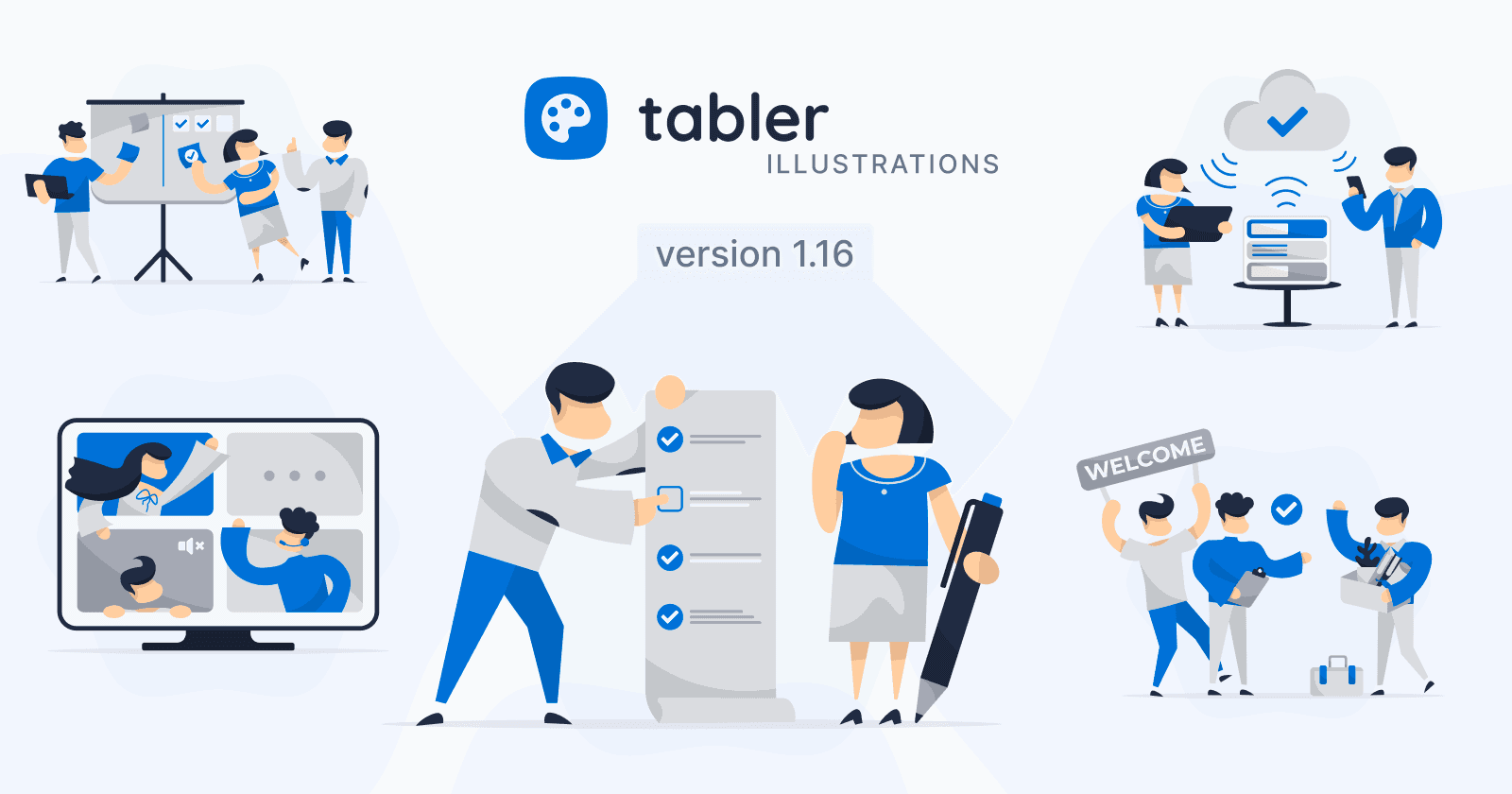 🤝 Tabler Illustrations v1.16 – Workplace & Collaboration