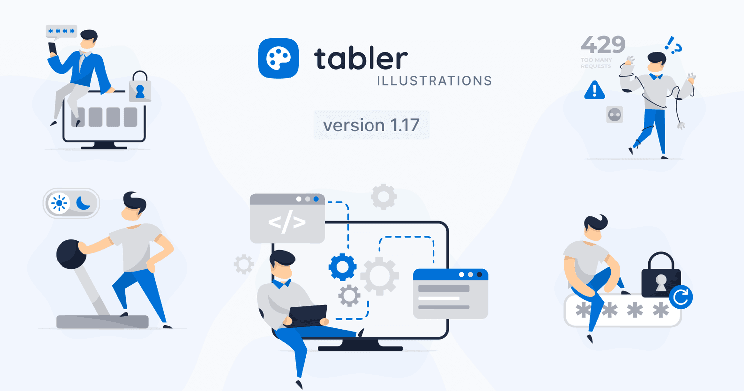 ⚙️ Tabler Illustrations v1.17 – App Essentials