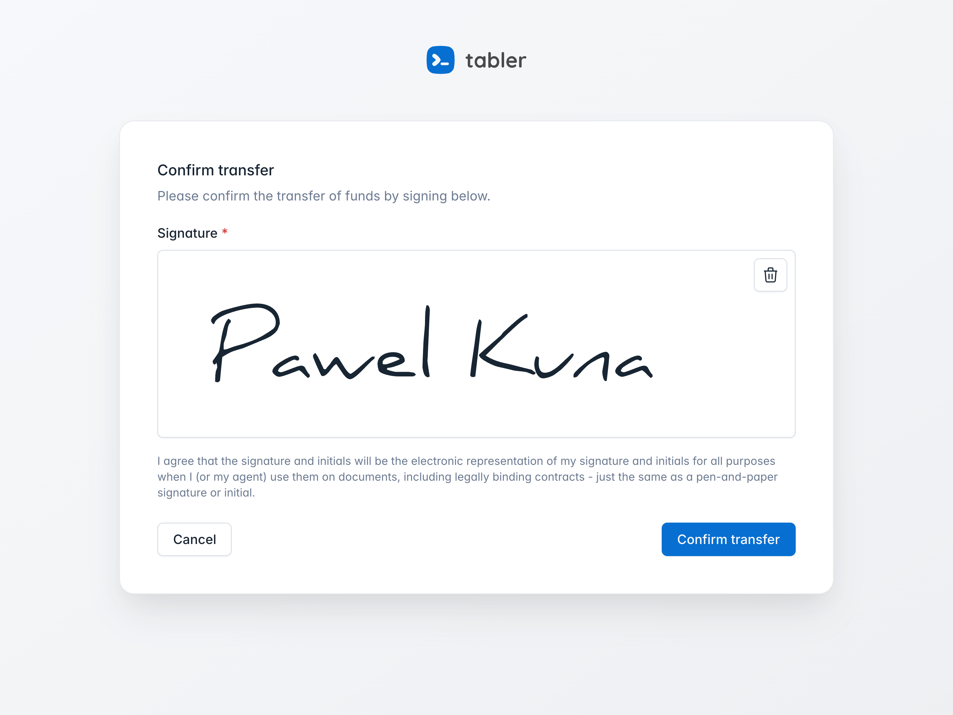 Signature pad