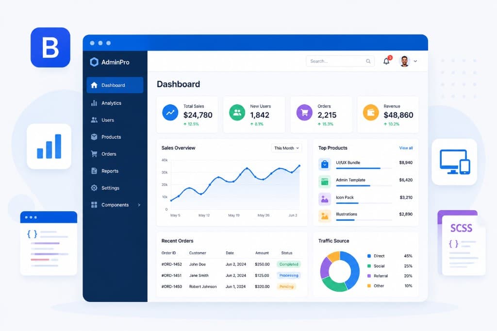 Bootstrap 5 Admin Dashboard Templates That Ship