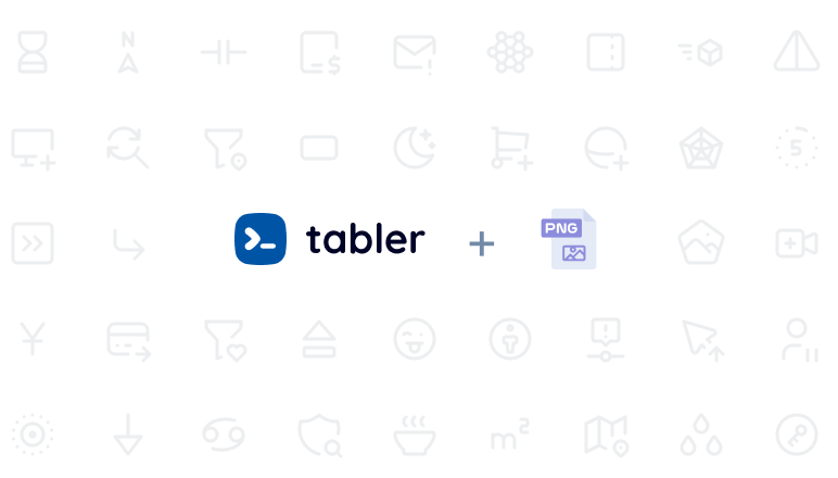 A Tabler icons PNG package