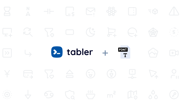 A Tabler icons package for Webfont