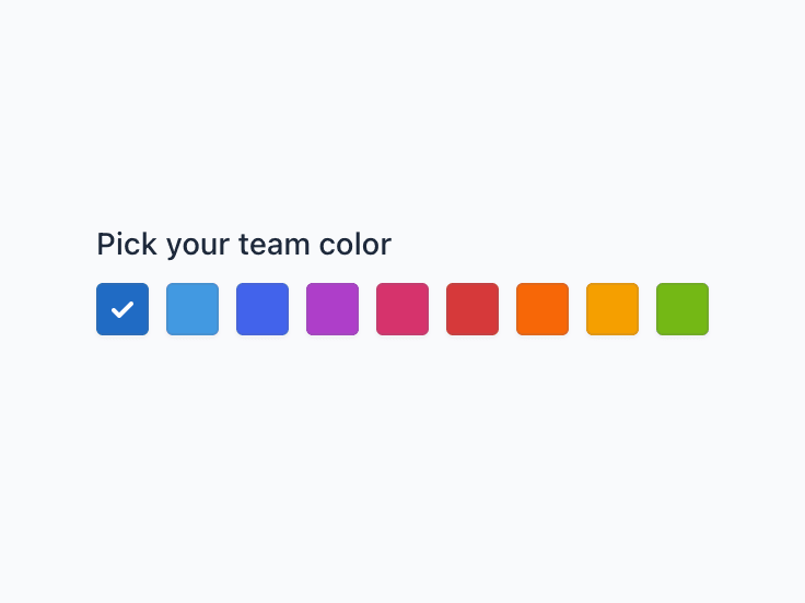 Buttons for every action
